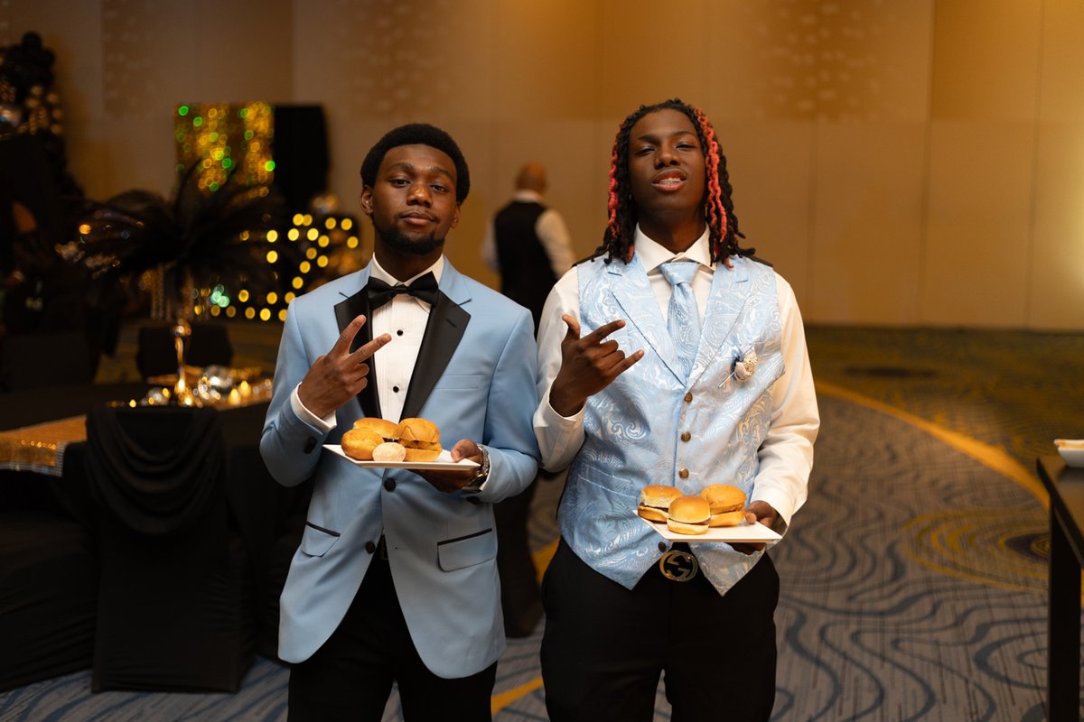 Prom portrait of two students